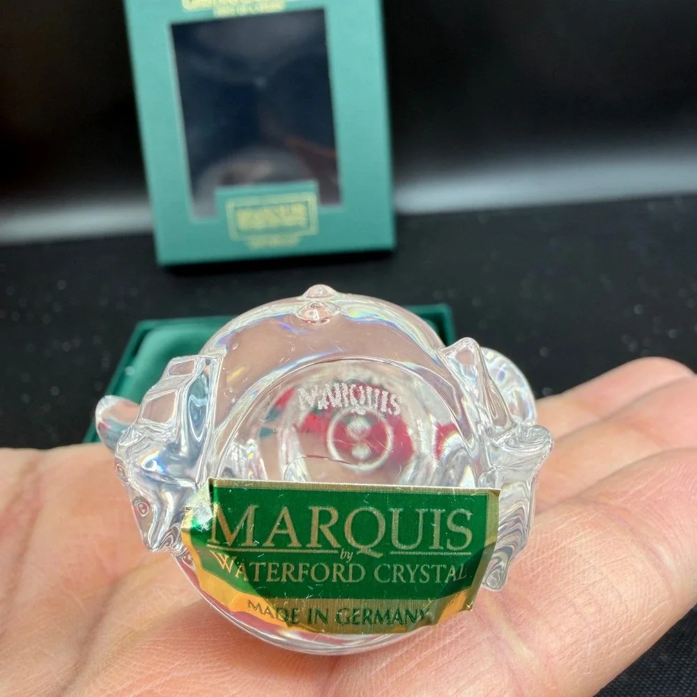 Marquis by Waterford‎ Crystal Snowman Ornament Christmas Endearments 1st Series